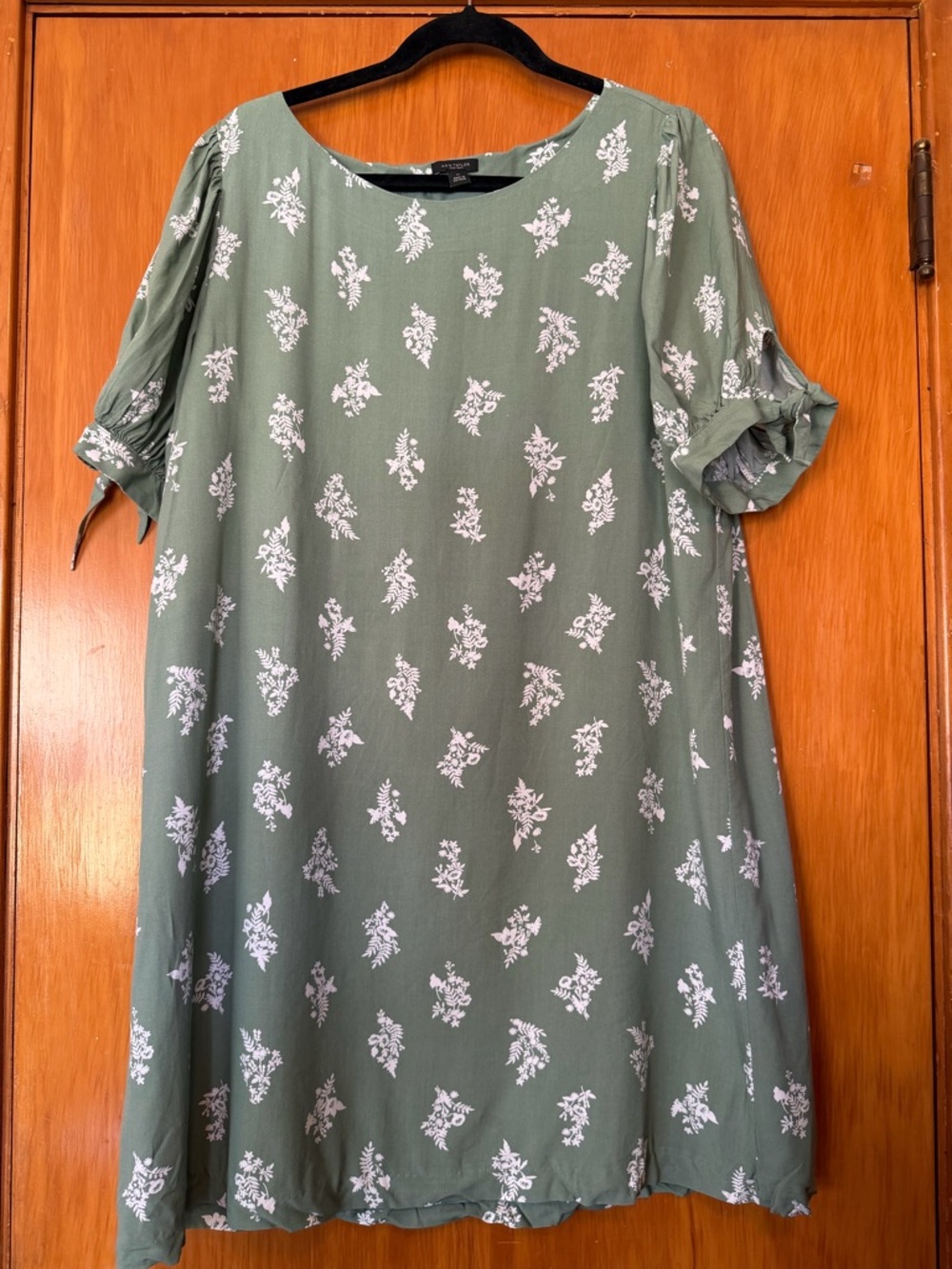Ann Taylor Sage Green Floral Midi Dress